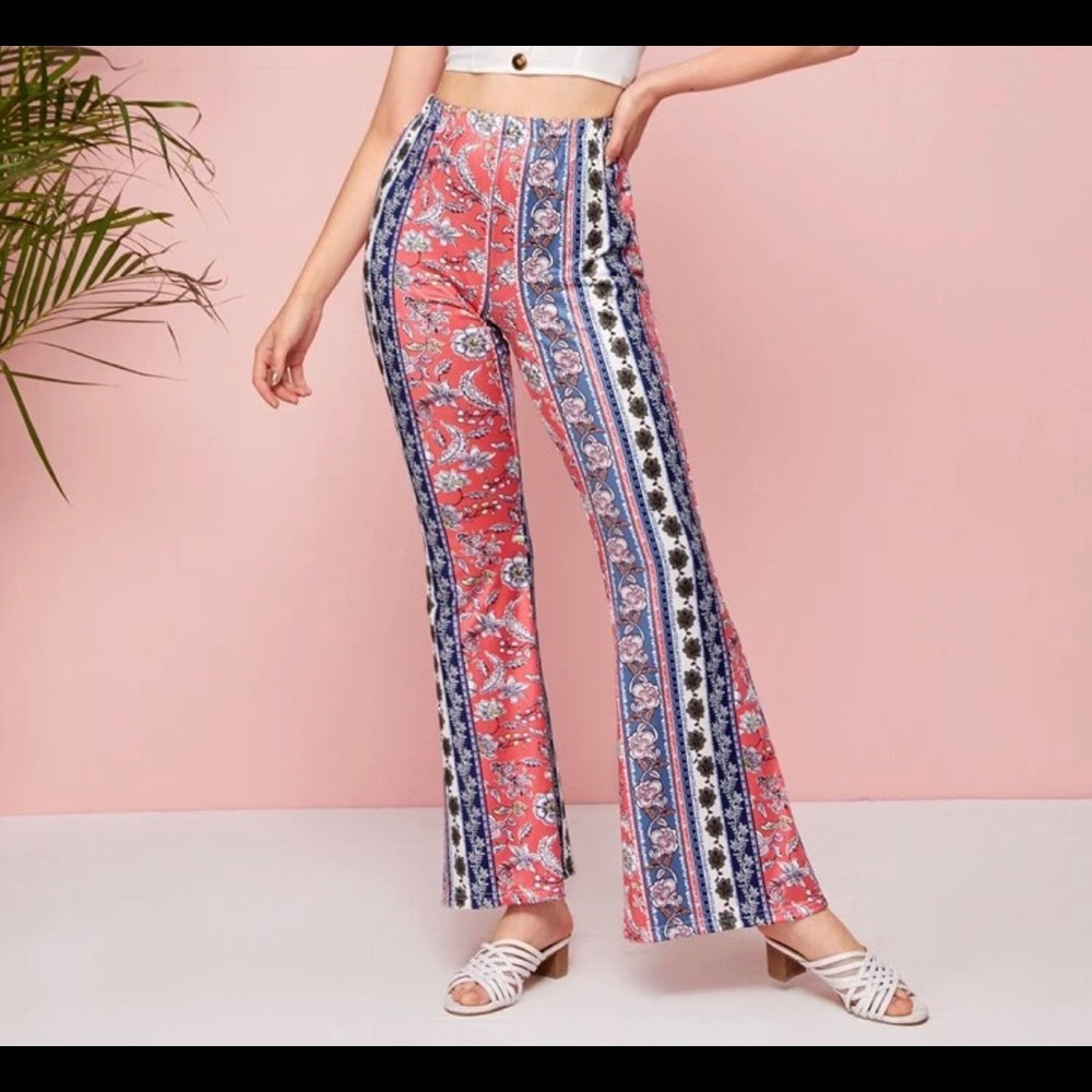 Floral Flare Pants